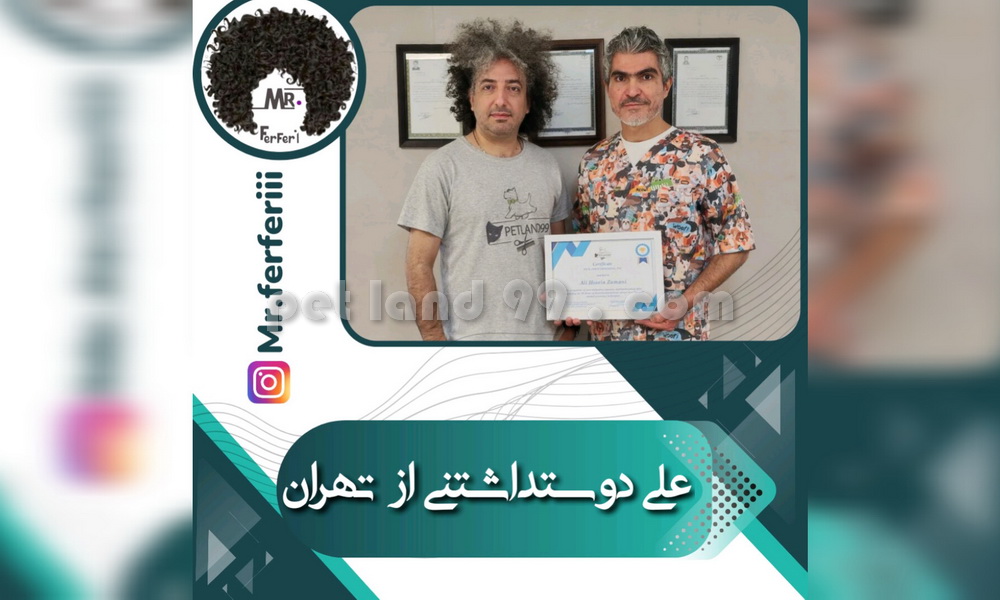 نمونه مدرک کارآموزی علی دوست داشتنی از تهران