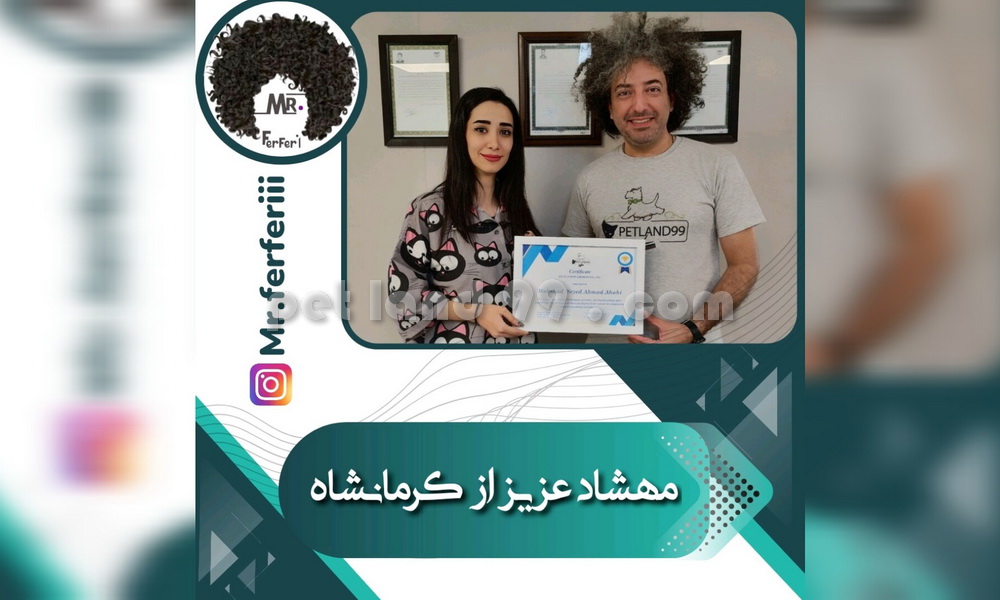 نمونه مدرک کارآموزی مهشاد عزیز از کرمانشاه