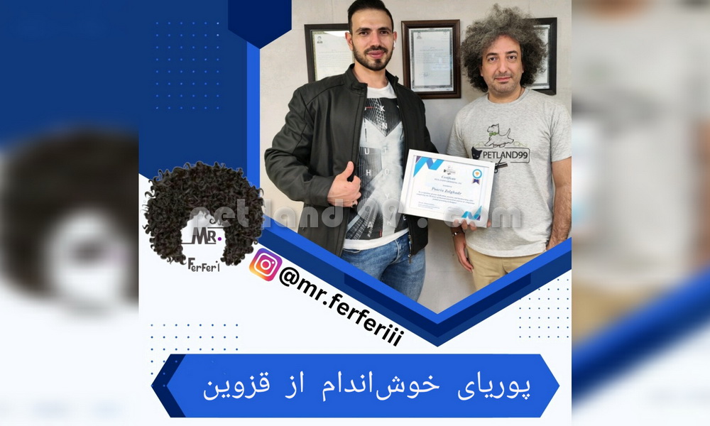 نمونه مدرک کارآموزی پوریای خوش اندام از قزوین